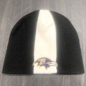 NFL Baltimore Ravens black and cream beanie